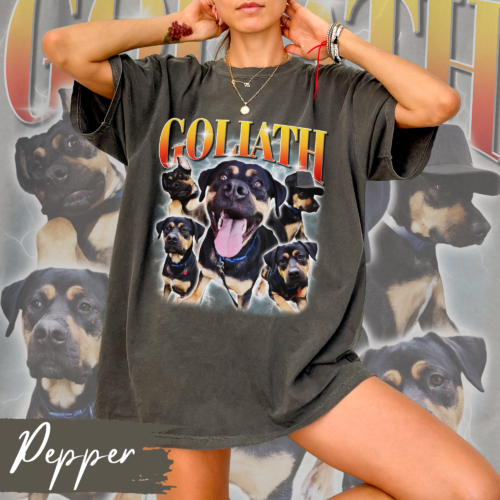 Custom Your Pets Tee, Retro Vintage Portrait Bootleg shirt, Personalized with Your Own Dog or Cat Photo