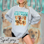 Pet Custom sweatshirt, Custom Cat Graphic Unisex T-Shirt, Dog Personalize Bootleg Retro 90's Tee Gift For Her, Pet Lover Shirt