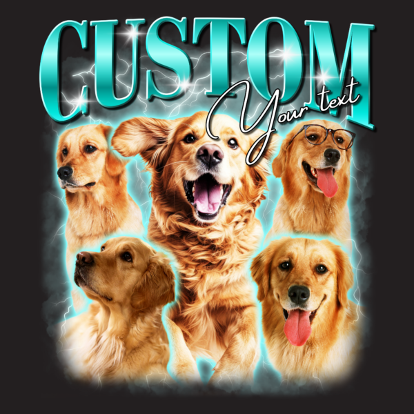 Custom Bootleg Pet Shirt, Custom Dog Shirt, Retro Collage Shirt