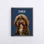 Custom pet portrait from photo - Oil painting style