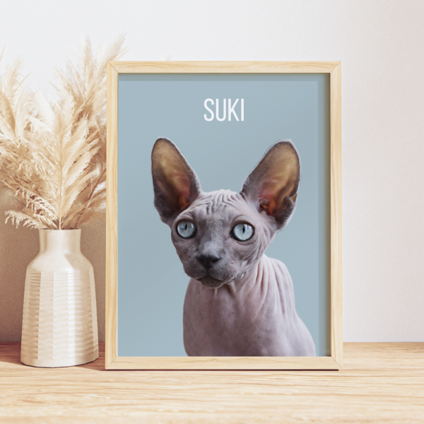Custom pet portrait from photo - Oil painting style