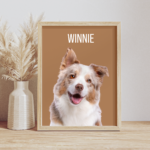 Custom pet portrait from photo - Oil painting style