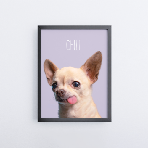 Custom pet portrait from photo - Oil painting style