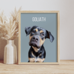 Custom pet portrait from photo - Oil painting style