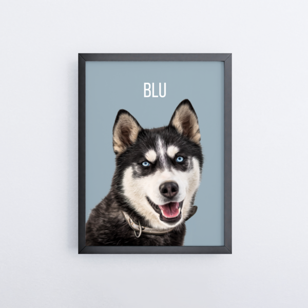 Custom pet portrait from photo - Oil painting style