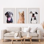 Custom pet portrait from photo - Oil painting style