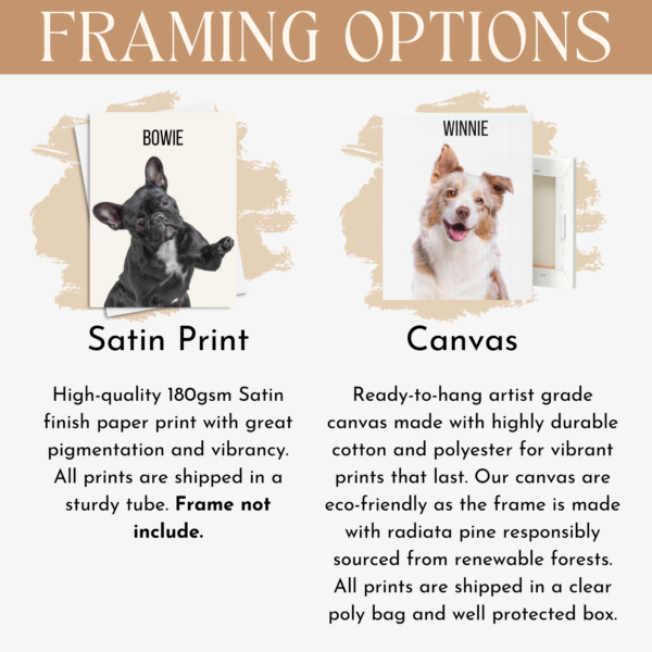 Custom pet portrait from photo - Oil painting style